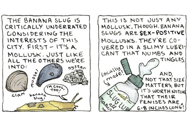 The Secret Lives of Banana Slugs. By Natalie Dupille (detail)