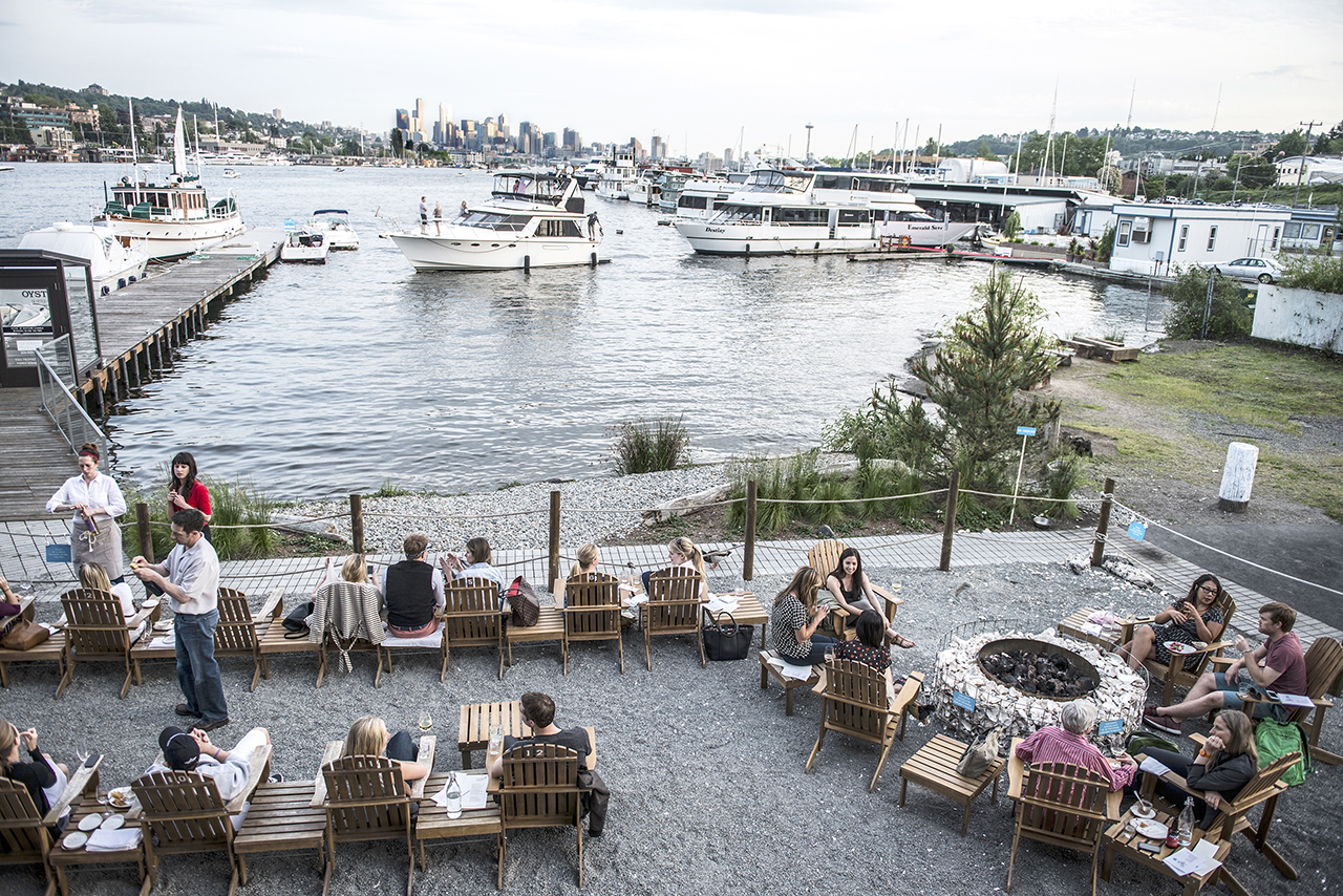 Clams and a skyline at Westward. Photo by Sarah Flotard