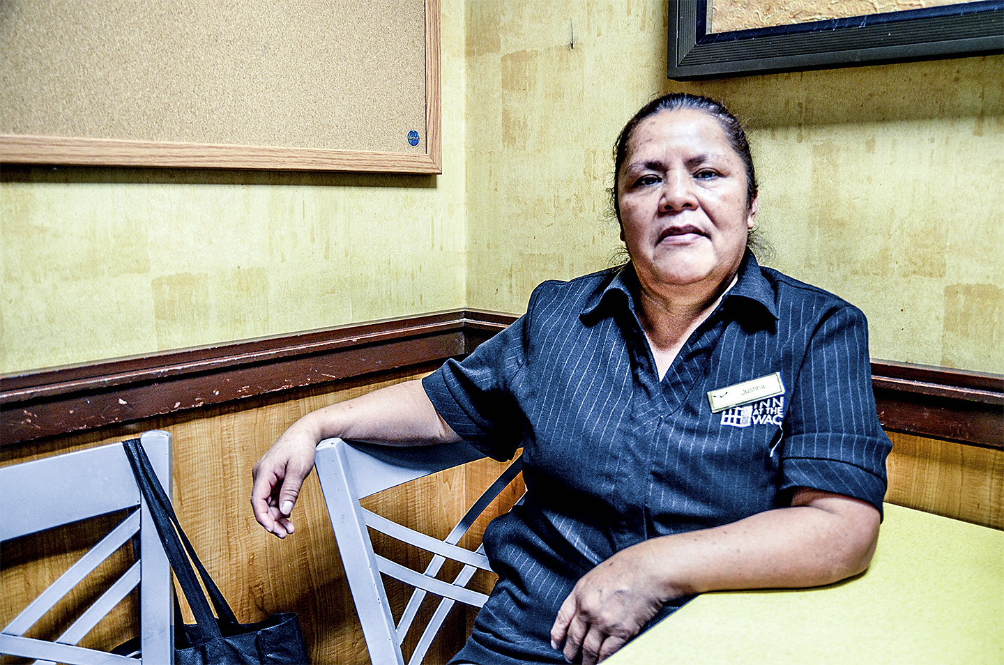 Seattle hotel worker Justina Guzman. Photo by Hannah Long-Higgins.