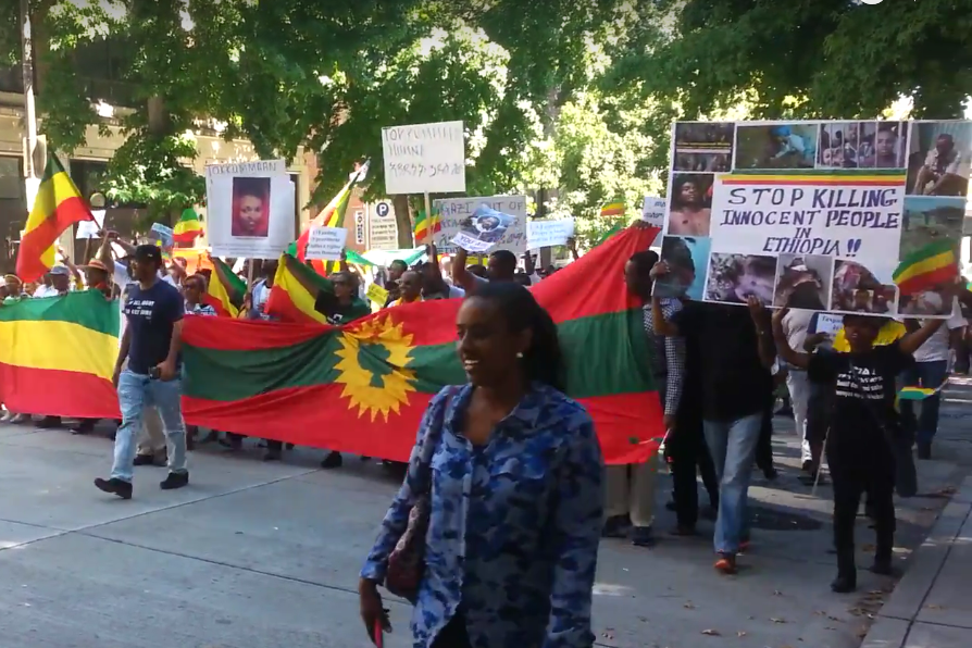 Ethiopian Immigrants March Against Brutal Regime