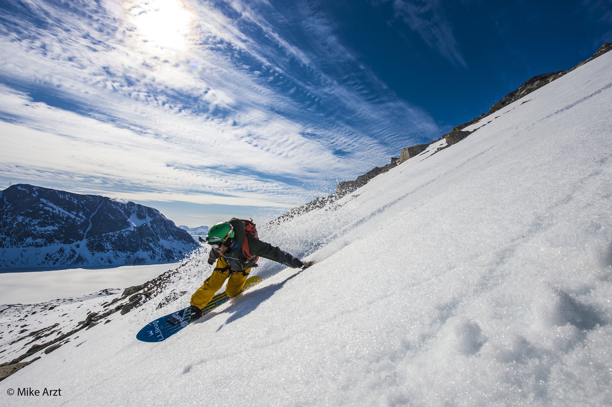 Get pumped for winter by checking out Warren Miller’s latest, which features borders shredding some Greenland. Photo by Mike Artz