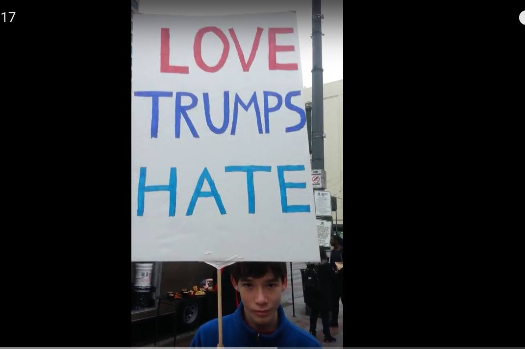 Middle School Students Explain Why They Protested Against Trump Today
