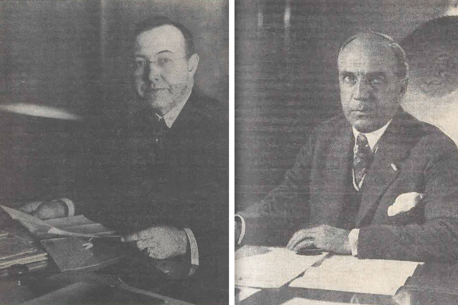 President Suzzallo, left, considered education a fourth branch of government. Governor Hartley did not agree. Courtesy of Museum of History and Industry
