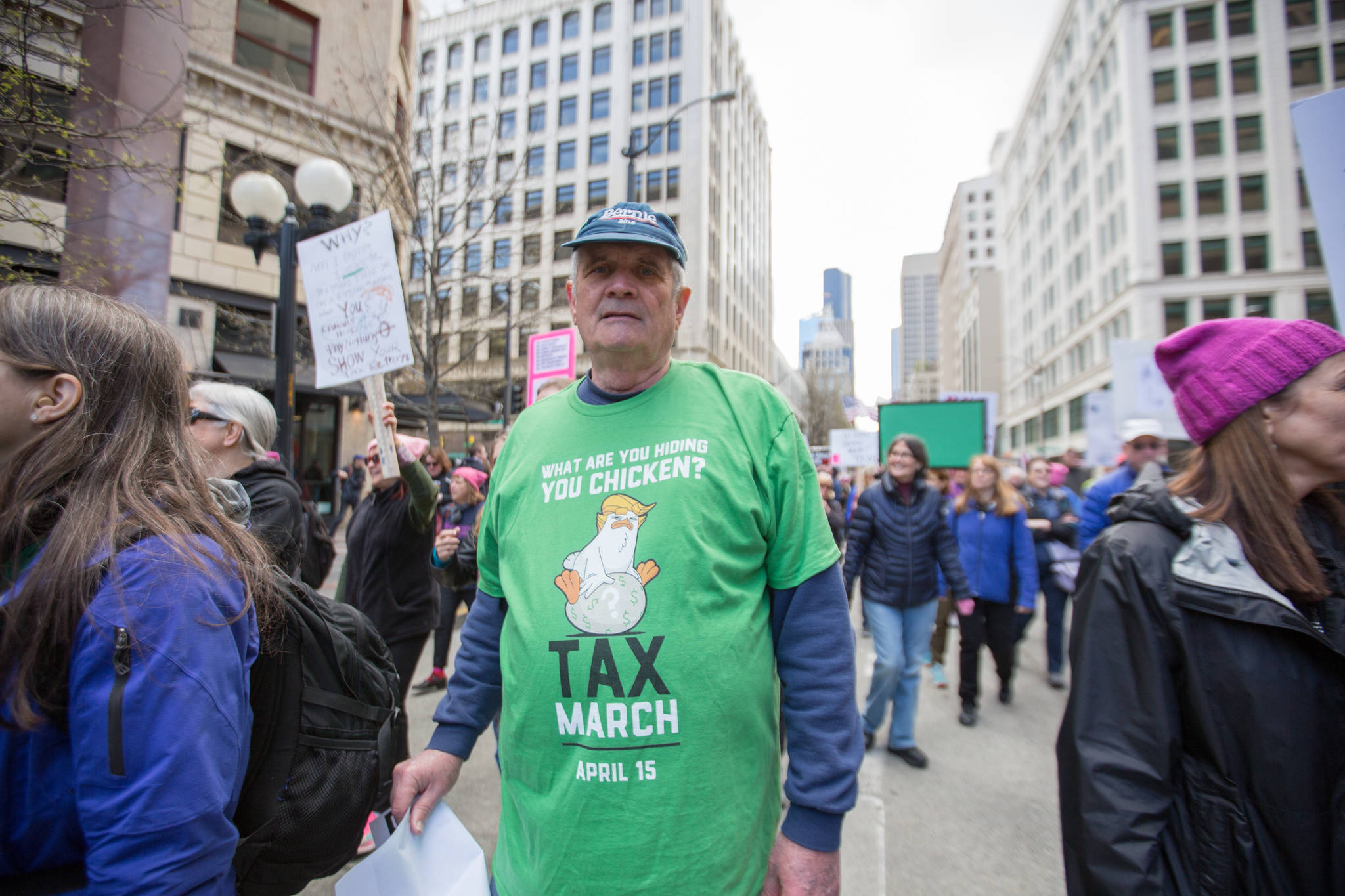 “We’re not willing to put up with Trump’s BS,” Don Spotty said. “He said he’d show tax returns, he never did. There’s stuff going on with his presidency, who he’s beholden too. That’s the main thing for me. If he doesn’t show his taxes, Congress oughta force him to show his taxes.”