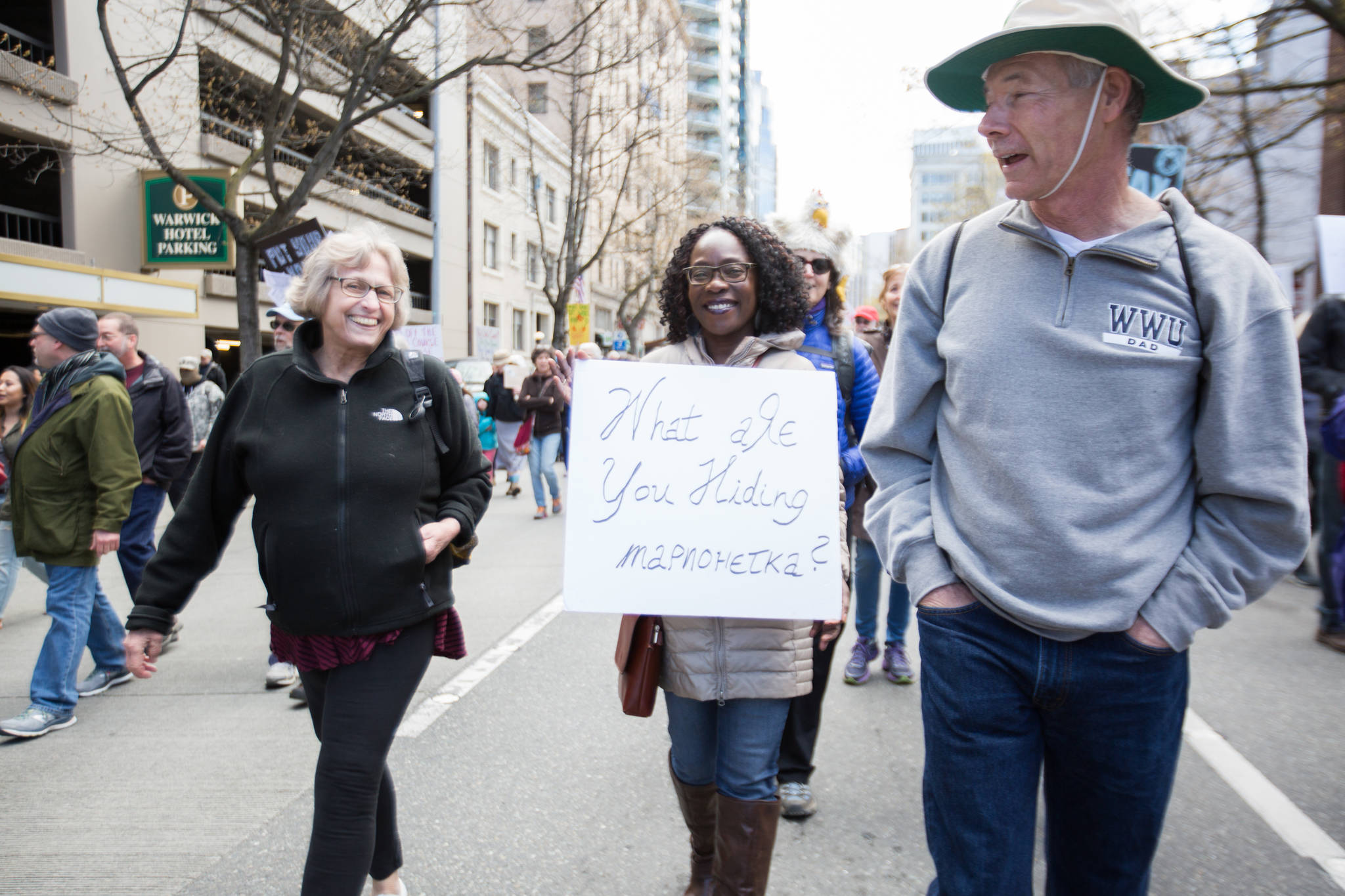 “I’m against Trump not showing his taxes. I think that everyone should,” Selena Ehlers said. “All the presidents in the past have done so, what does he have to hide? I think there’s some sort of collusion going on between him and this Russian deal that’s going on.”