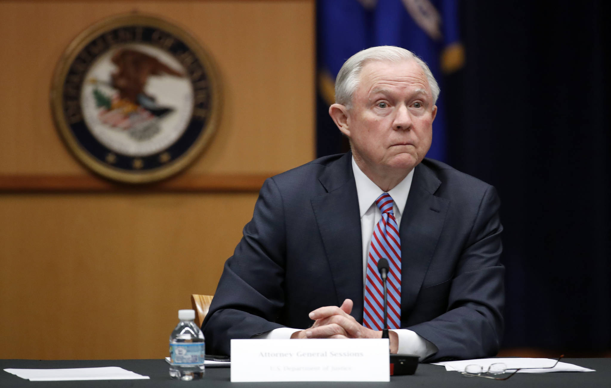 Attorney General Jeff Sessions at the Justice Department in Washington. (AP Photo/Alex Brandon)