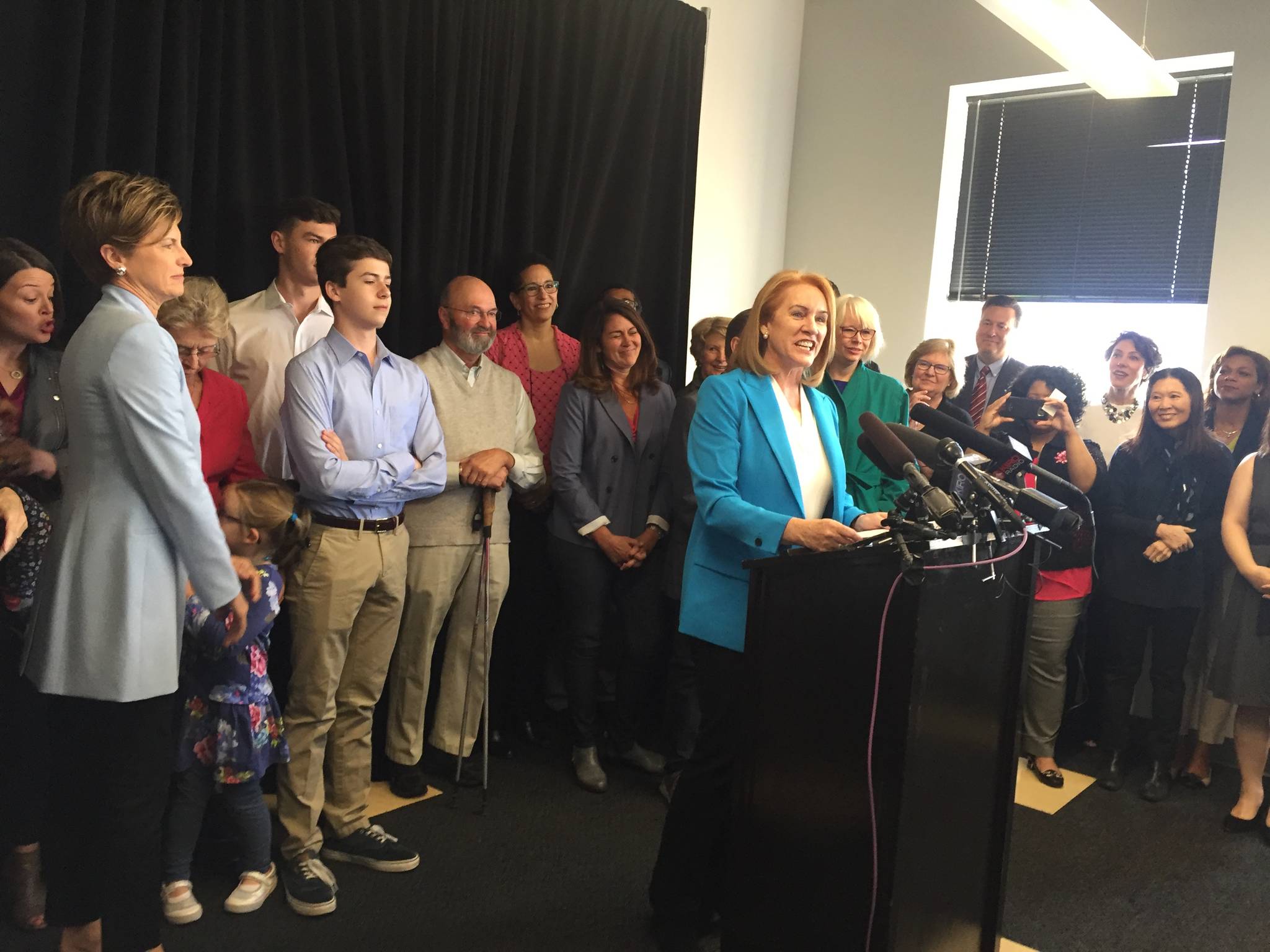 Jenny Durkan announces her mayoral bid. Photo by Josh Kelety