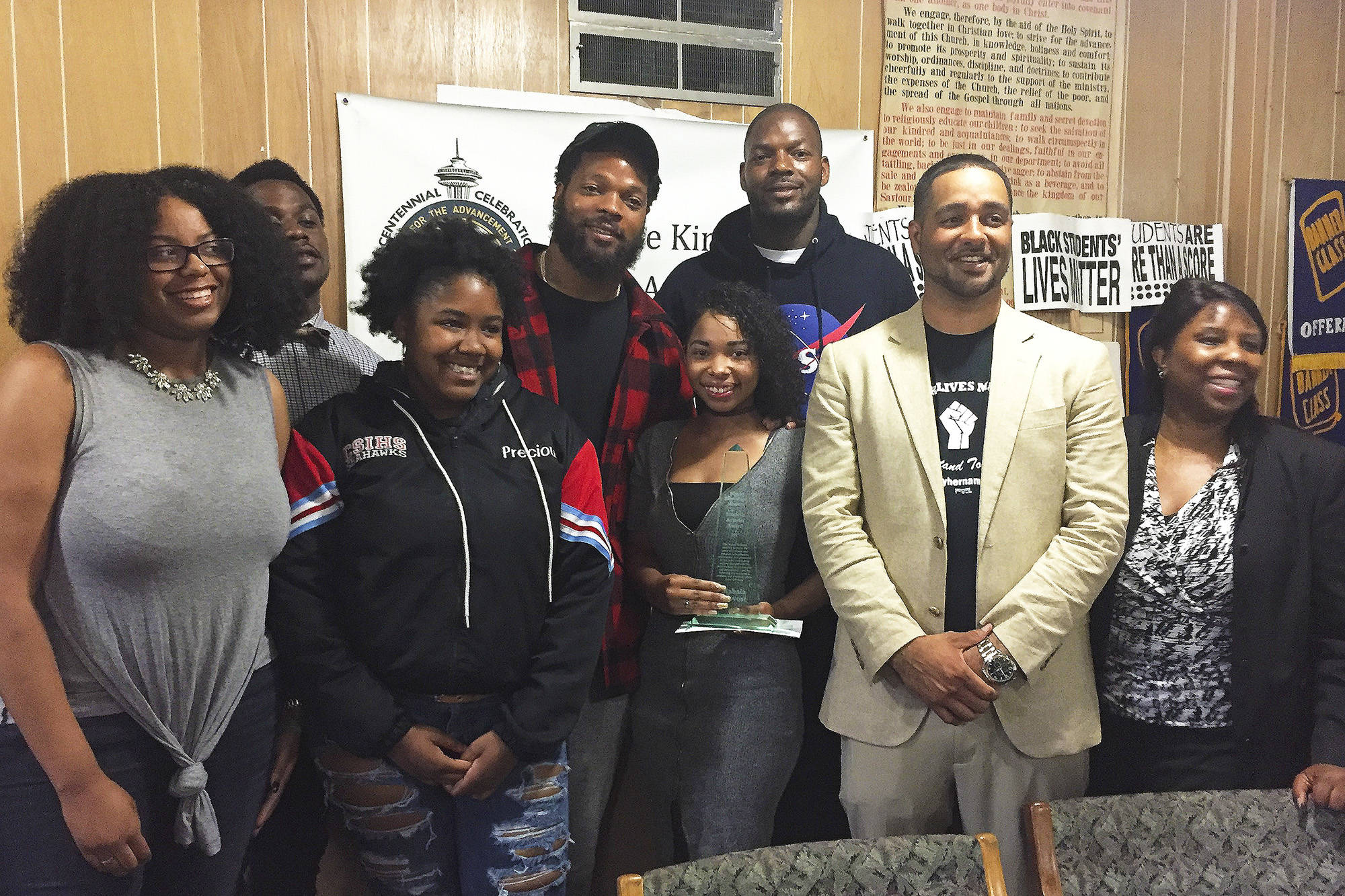 Winners of the 2017 Black Education Matters Student Activist Awards. Photo by Sara Bernard