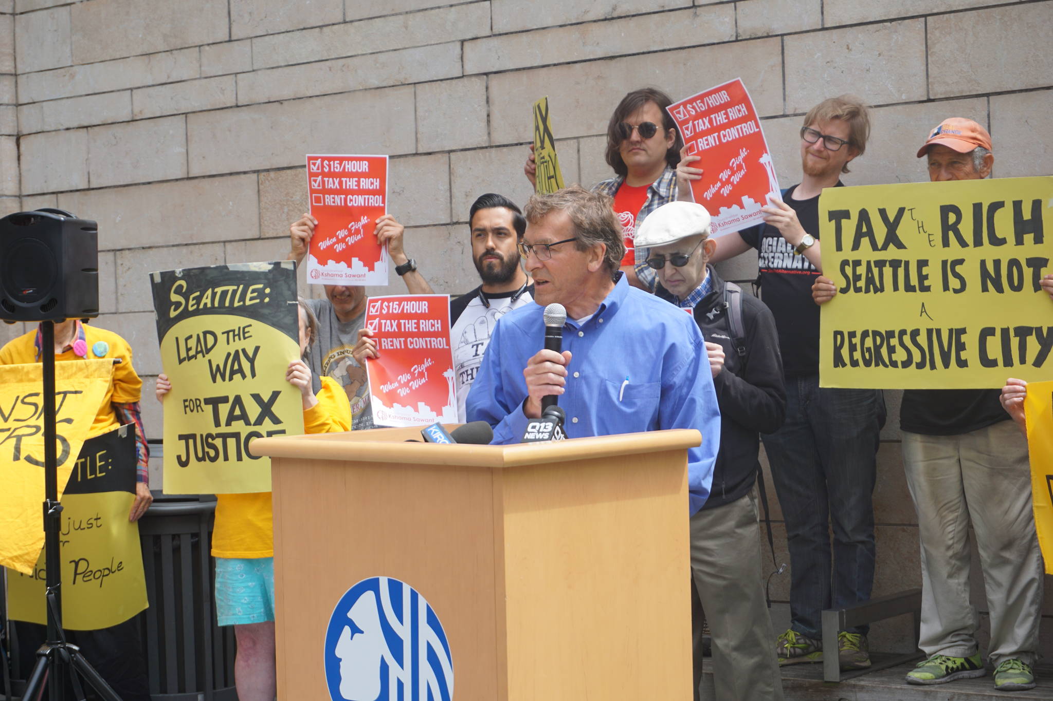 The Economic Opportunity Institute’s John Burbank was instrumental in the push for a Seattle income tax. Photo by Nathalie Graham