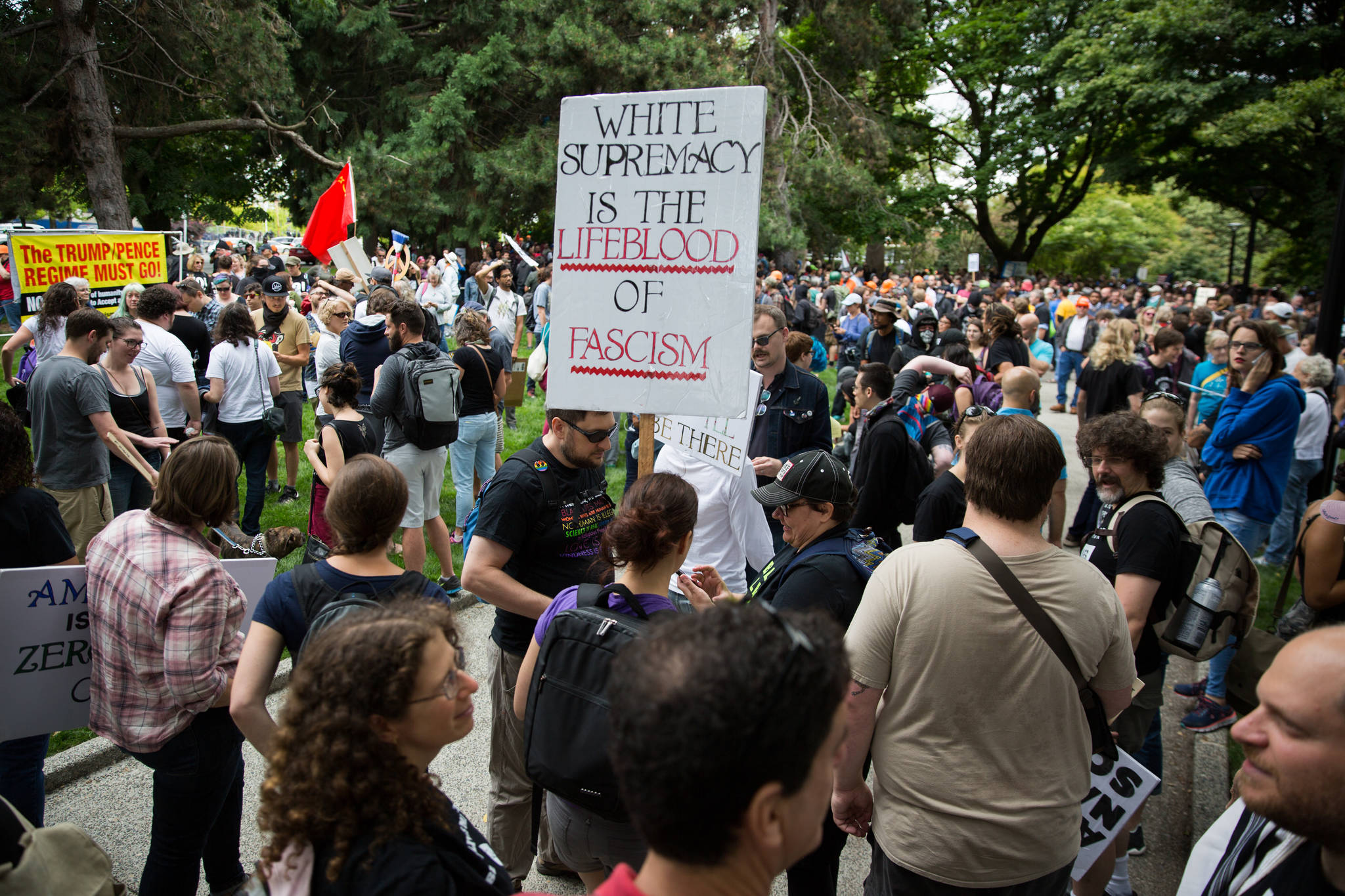 Counter-Protesters Face Off Against Far Right in Tense Rally