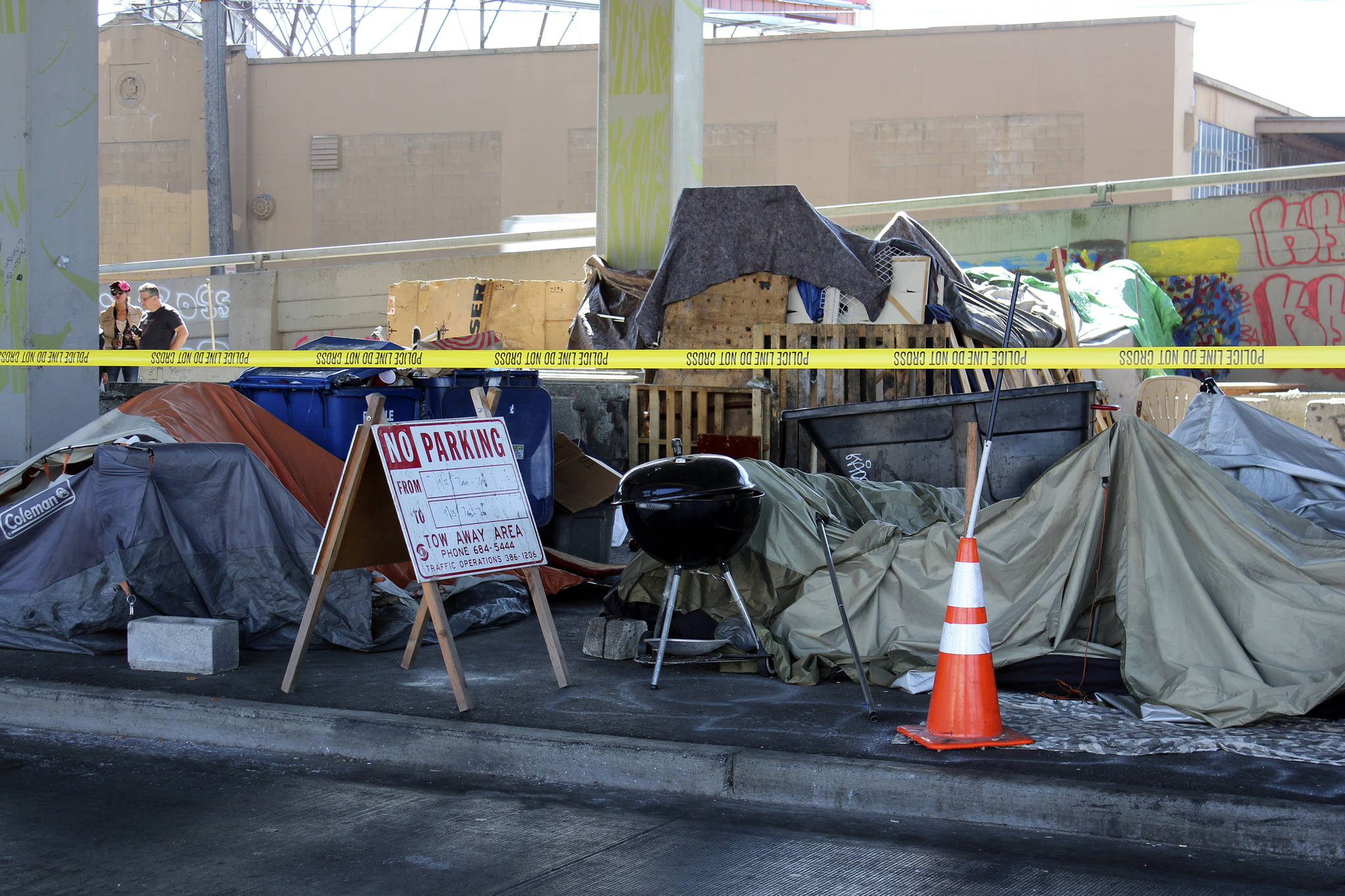 City Begins Sweep of Spokane Street Encampment, Amid Protests