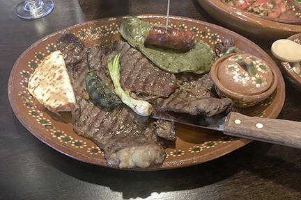 The rich and fatty Wagyu carne asada comes with grilled cactus. Photo by Nicole Sprinkle