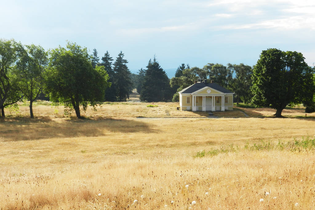 The Post Exchange and Gymnasium building is one of many structures remaining from Fort Lawton’s past. Photo by Wonderlane/Flickr