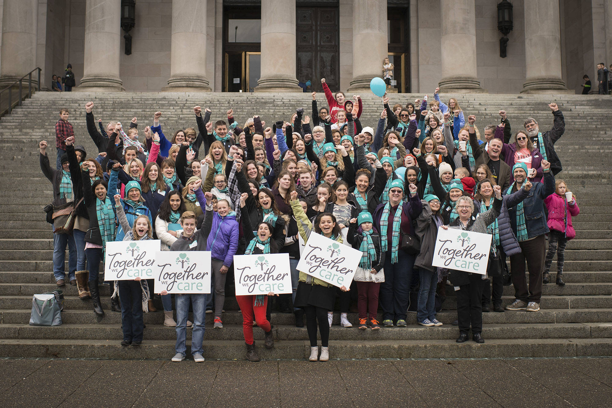 Foster parents and advocates rallied at the Capitol on Wednesday. Photo by Gary Love