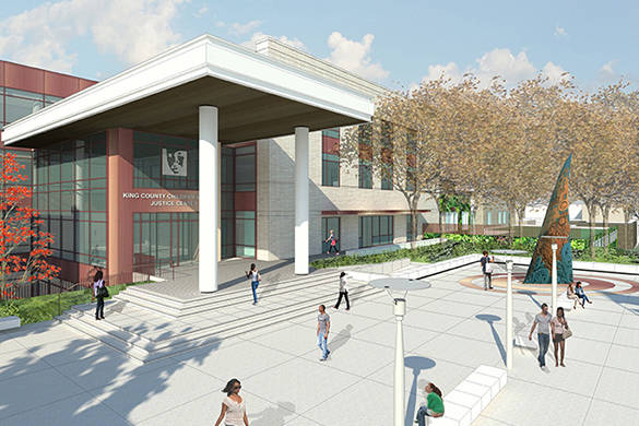 The front of the Children and Family Justice Center. (Image courtesy of King County website)