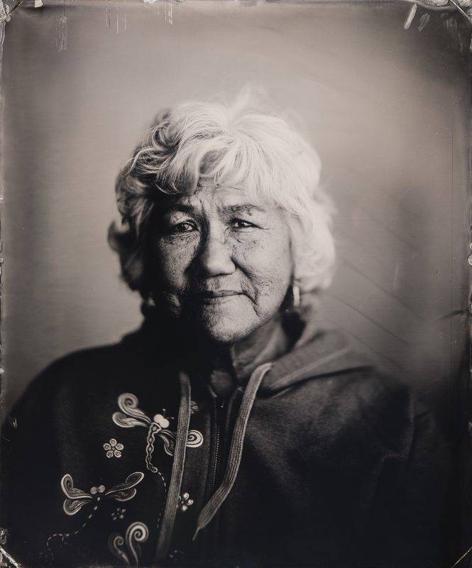 Florence Pestrikoff is one of the last remaining speakers of Alutiq, and Luther is one of only two speakers of Kawaiisu. See their portraits and others by Paul Adams in Vanishing Voices at Gallery 110.