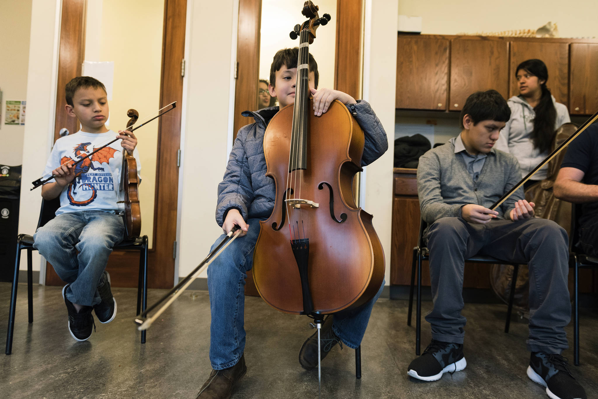 Young String Project Outreach students. Photo by Ted Zee