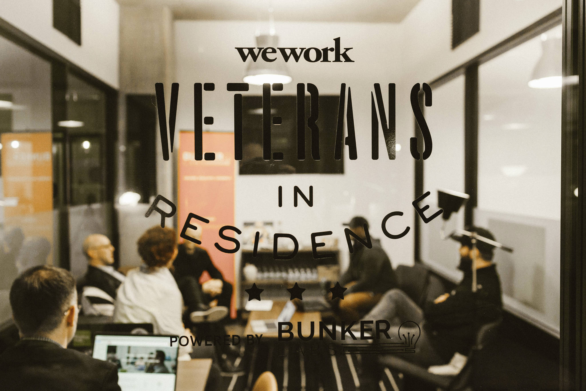 Seattle’s WeWork Veterans in Residence Program Powered by Bunker Labs started in January 2018. Photo courtesy WeWork