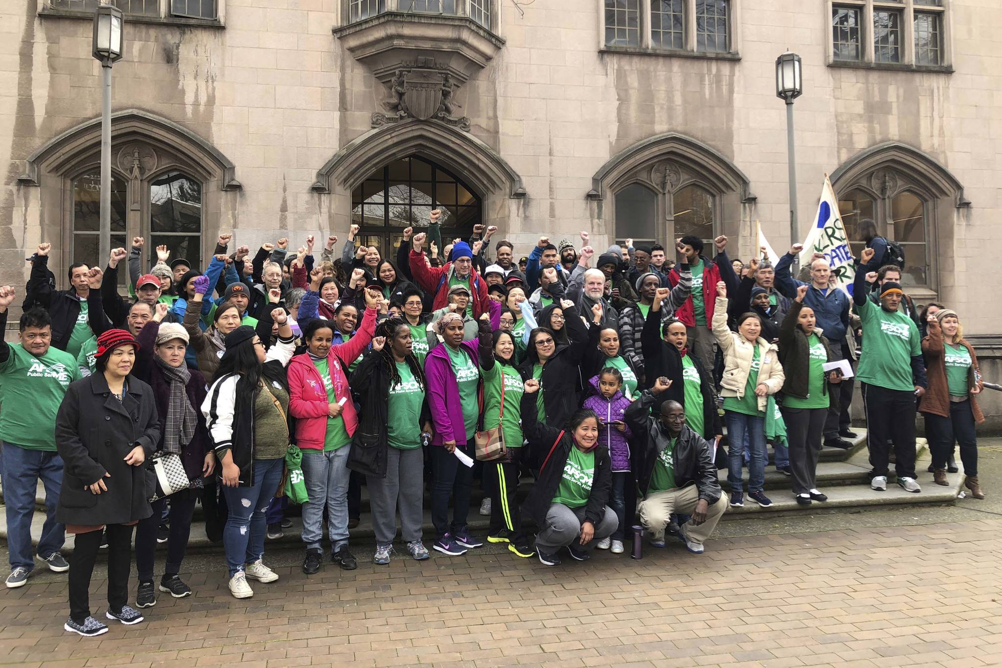 Workers Protest UW Laundry Closure