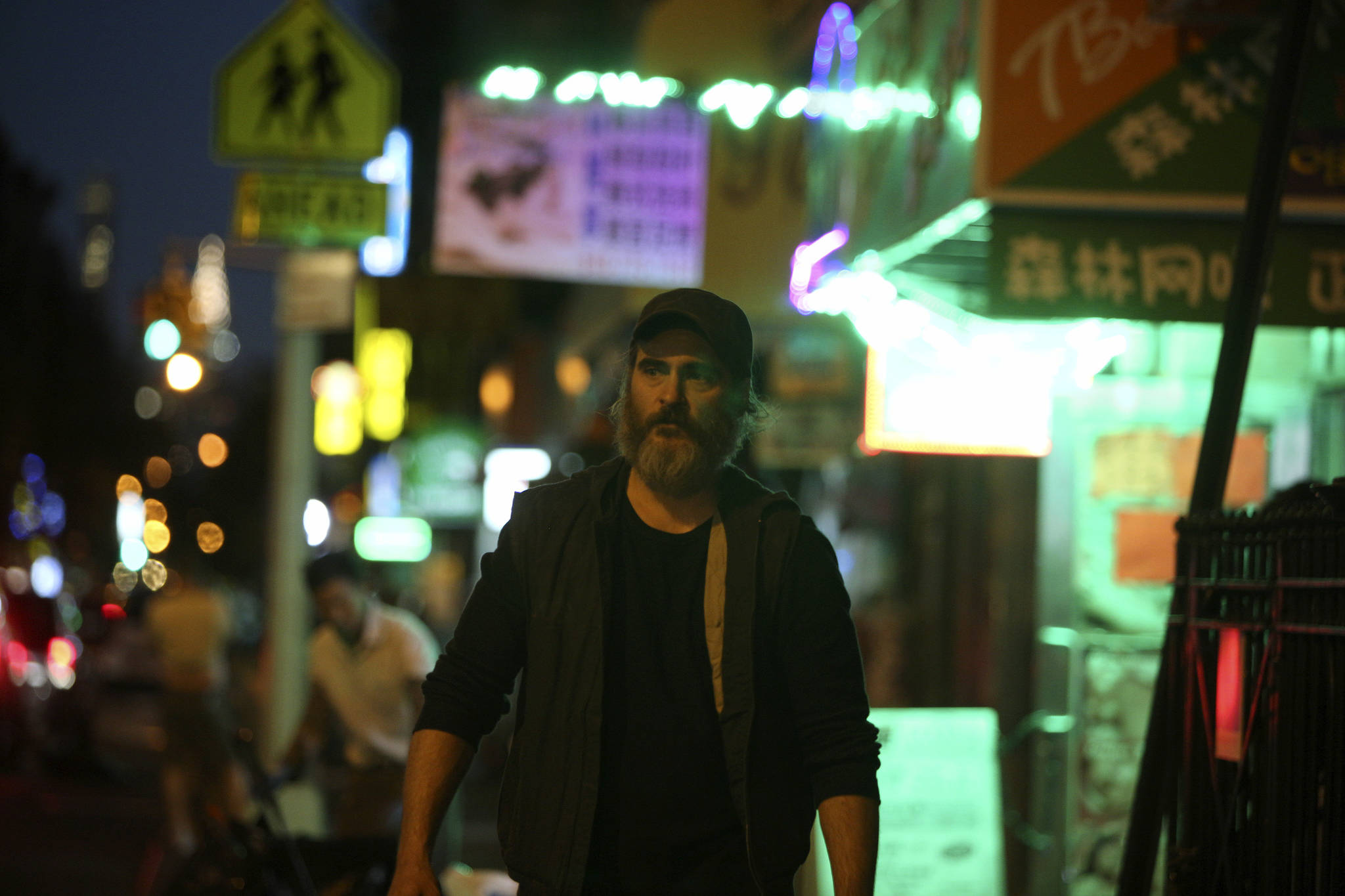 Joaquin Phoenix in Lynne Ramsay’s You Were Never Really Here. Photo by Alison Cohen Rosa/Amazon Studios