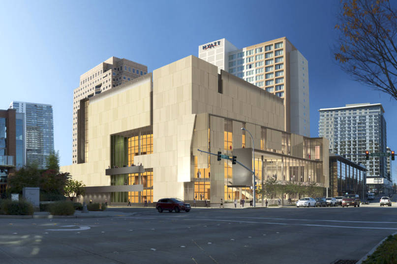 An artist rendering of the Tateuchi Center in Bellevue. Courtesy of the Tateuchi Center