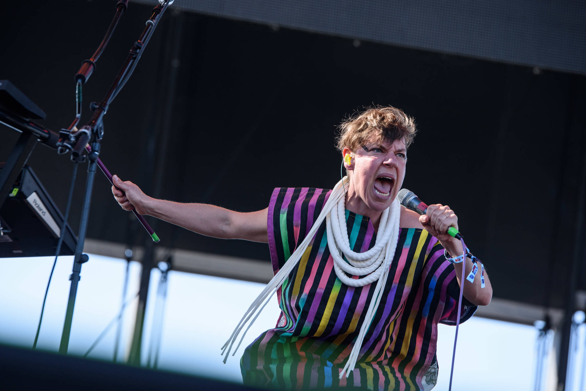 Merrill Garbus of Tune-Yards displays an array of emotions when performing.