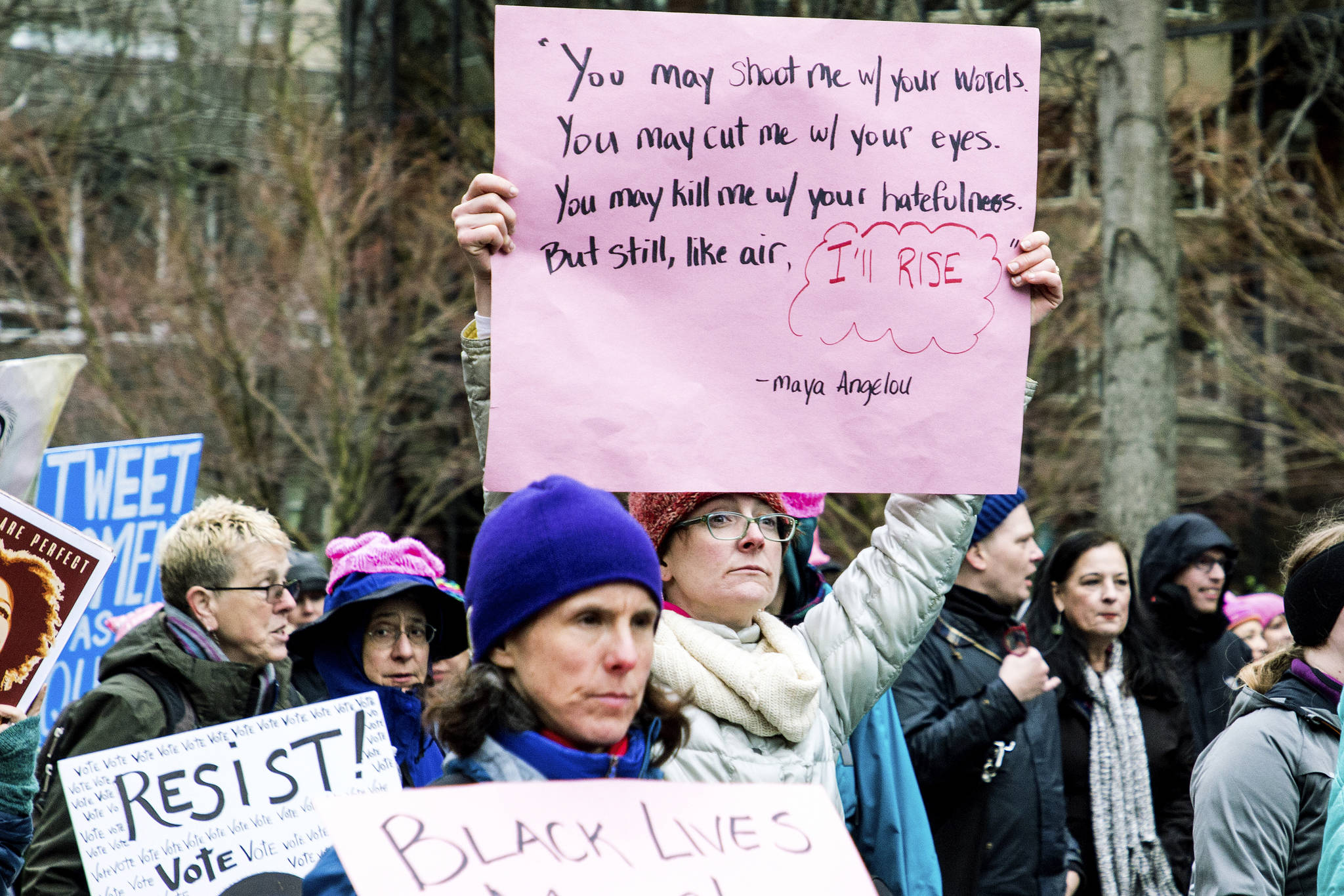 Only a handful of sexual harassment incidents are reported to the King County Human Resources Division every year, which County Councilmember Jeanne Kohl-Welles and others argue is due to underreporting. Photo from the 2018 Seattle Women’s March by Cindy Shebley/Flickr