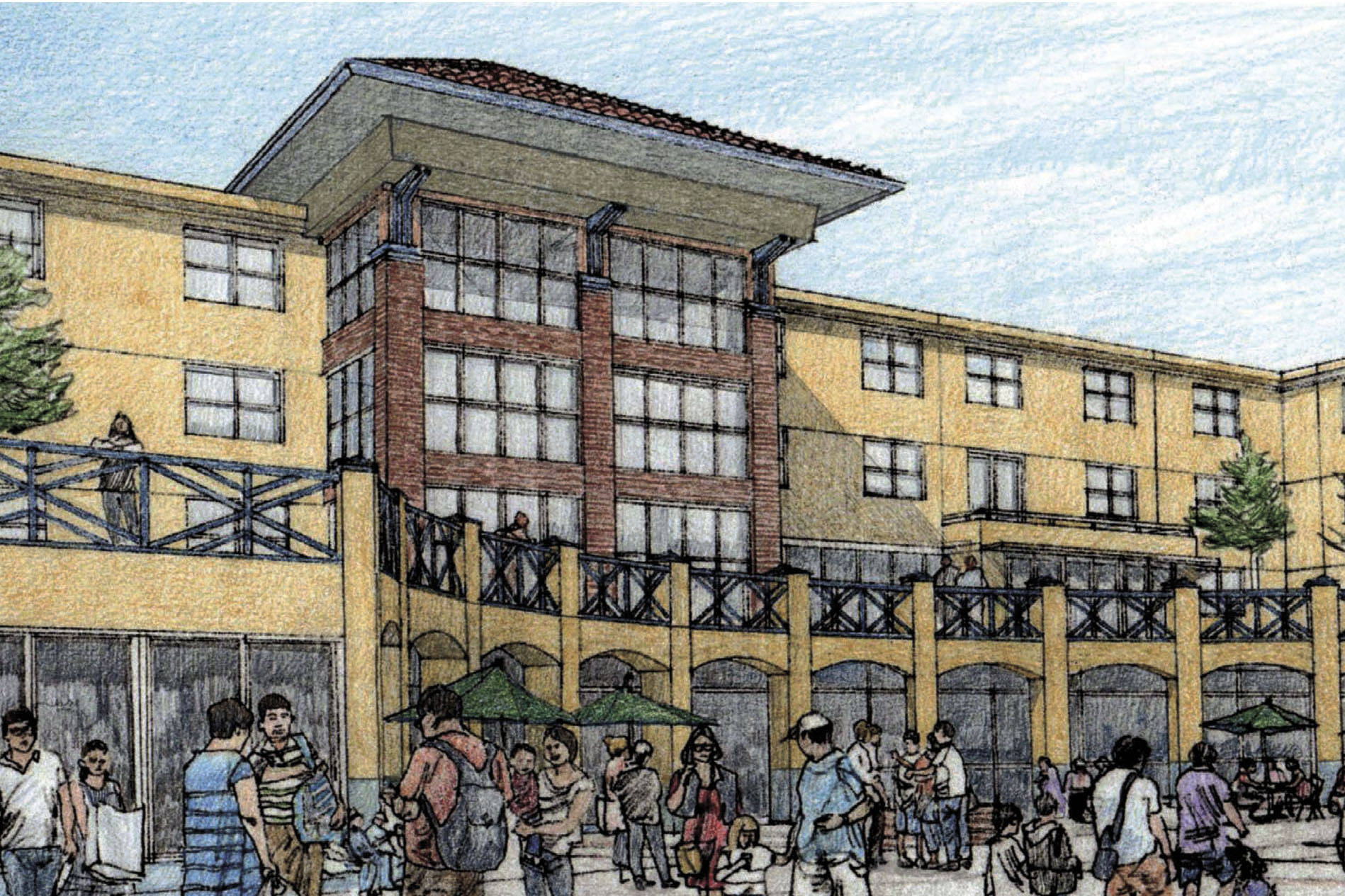 Groundbreaking for the Filipino Community Village project is slated to begin in 2019. The four-story building will include 94 affordable housing units designed for low-income seniors. The project started nearly a decade ago and has involved the purchase of seven parcels of land near the community center in Southeast Seattle. Rendering courtesy of the Filipino Community of Seattle