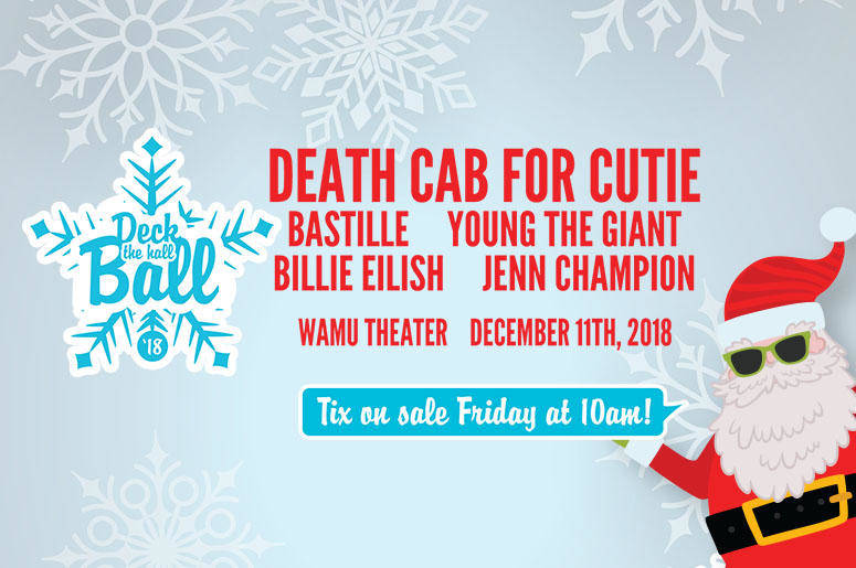 Death Cab for Cutie Headlines Deck the Hall Ball 2018