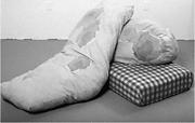Pillow talk: Nora Auston's batting-stuffed muslin sculptures.