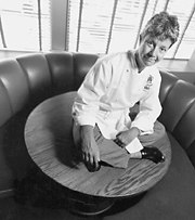 Table topper: Chef Christine Keff.