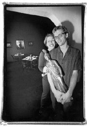 Getting their Goat: Erin Fetridge-Serbousek and chef Craig Serbousek land on their feet.