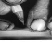 The hands of a tortured correspondent in In Absentia.