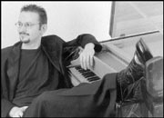 Piano man: Schenkman switches over.