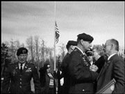 Buddy and Patricia Allison greet well-wishers at their son's funeral.