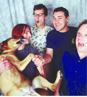 Doggie style: Mudhoney and Arm's pooch, ready for their close-up.