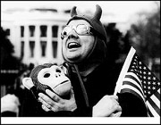 The axis of evil? The Fest's Brandon Welch lampoons George Bush's Nuts.