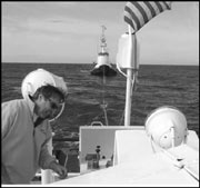 Capt. Bill Archer at work on the Barbara Foss.