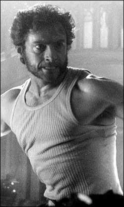 No need for mutant etiquette: Jackman will slice his own meat, thank you.