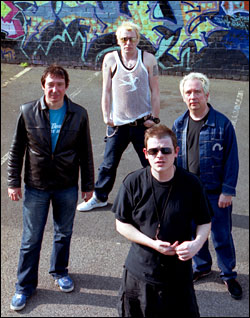 The Buzzcocks: (from left) Steve Diggle, Tony Barber, Pete Shelley, and Phil Barker.