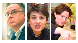 From left, City Council members Jim Compton, Heidi Wills, and Judy Nicastro.