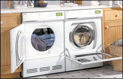 Energy savings where it counts: Askos washer/dryer set.