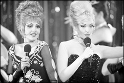 Female impersonators Vardalos and Colette.