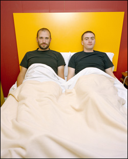 David Bazan, left, and T.W. Walsh.