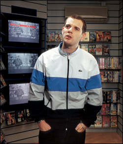 Mike Skinner, DVDs, PlayStations. (Not pictured: weed, Benson.)