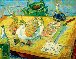 Still Life With a Plate of Onions, one of a slew of Van Goghs at SAM.