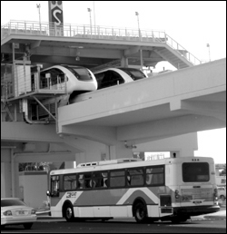 In the desert, a scale-model train in a billionaire's playpen.