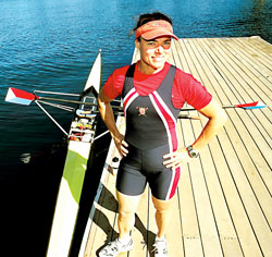 Jennifer Devine also deserves a gold medal for multitasking.