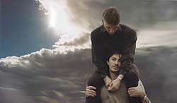 Schetinin (bottom) and Neymyshev as a dreamlike Father and Son.