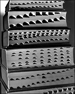 Capturing "the architecture of books": Abelardo Morrell's Six Dictionaries, 2002.